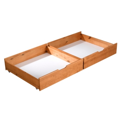 Lot de 2 tiroirs Iris teintés miel   